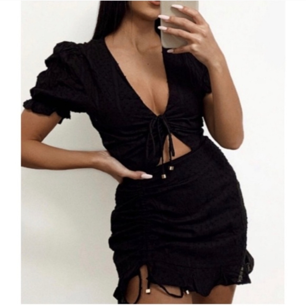 Runaway 100% cotton ditsy mini dress small 4